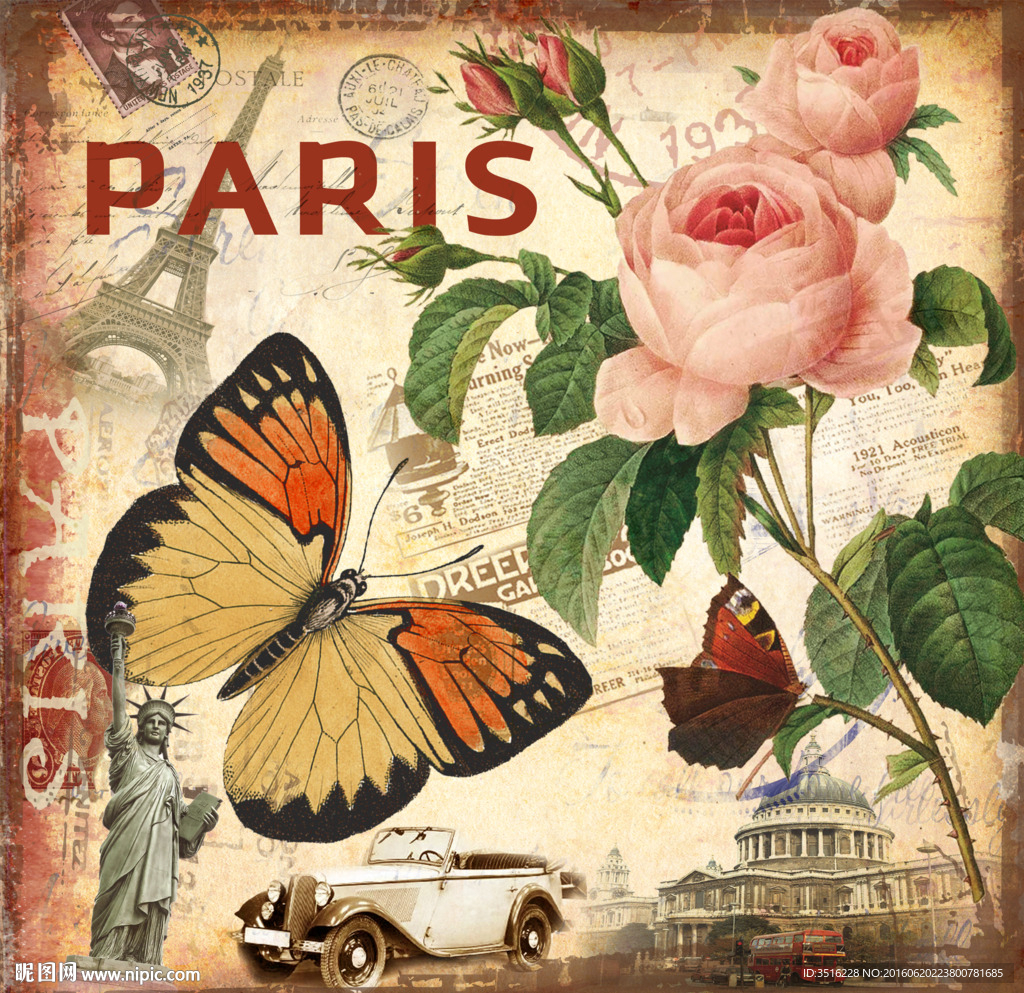 欧式复古装饰画