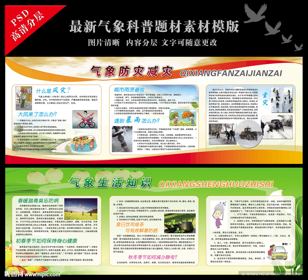 最新气象科普题材素材模版