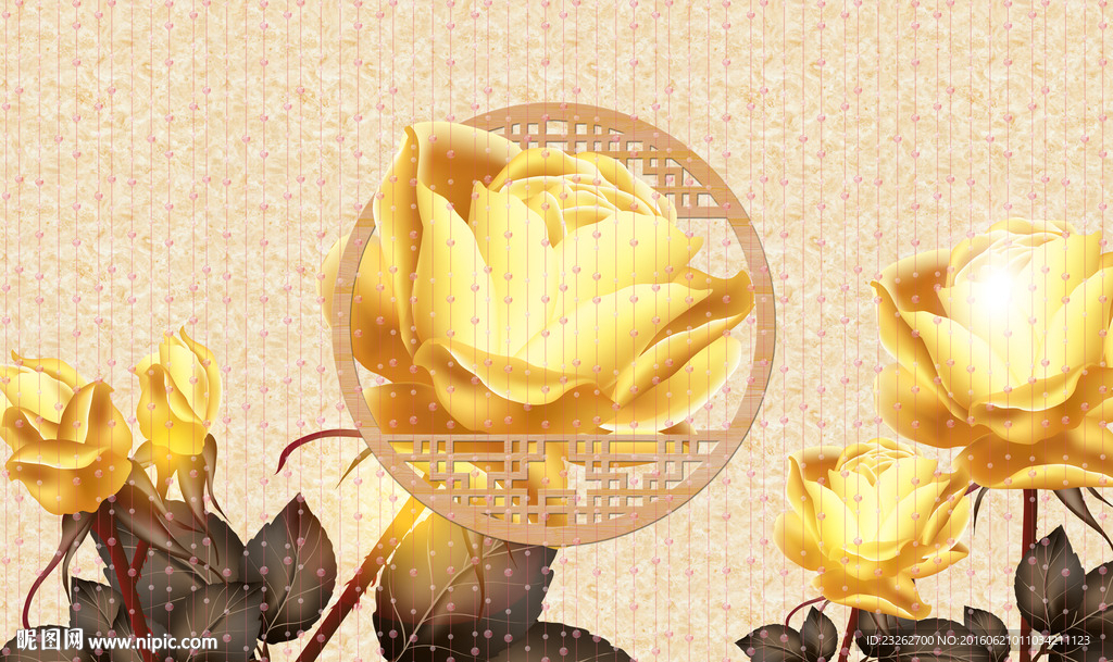 3D立体艺术花蕊电视背景墙