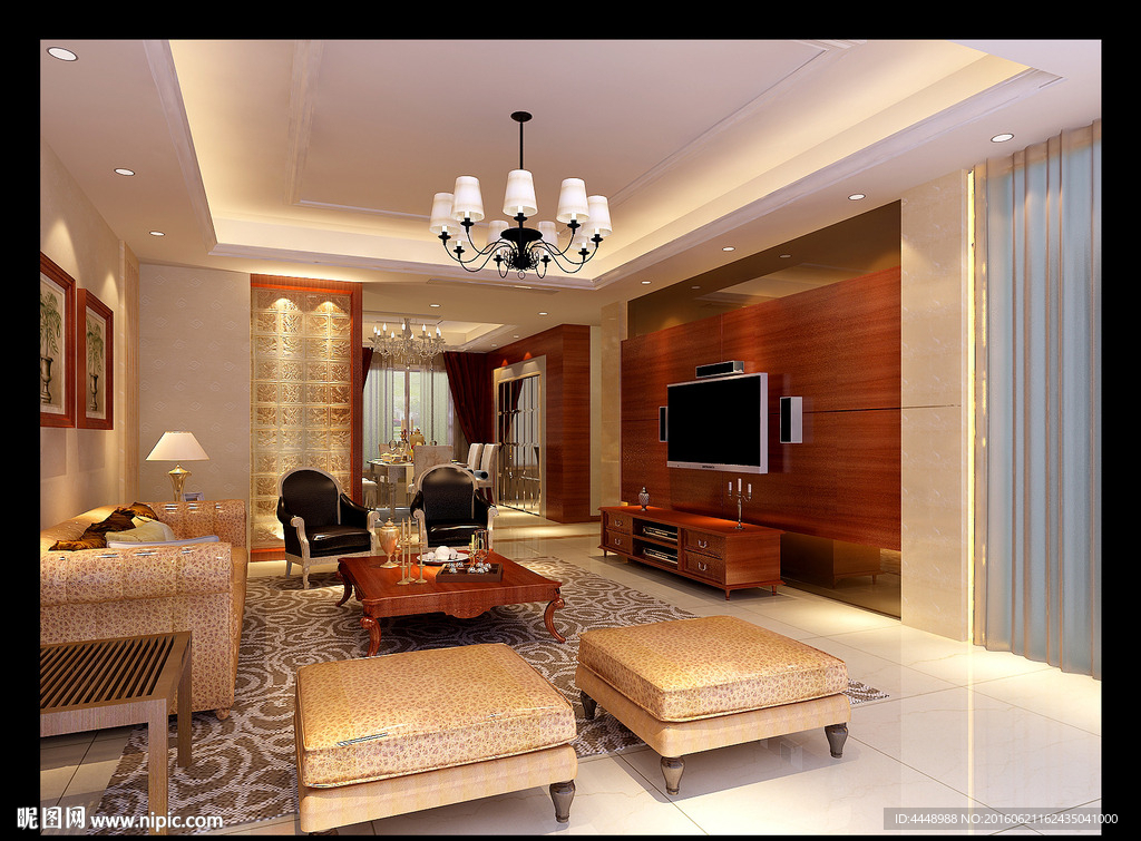 客厅隔断设计效果图