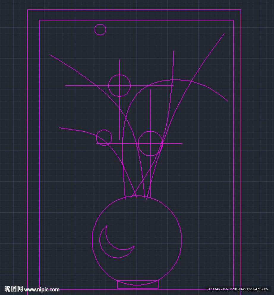 CAD 花瓶装饰画 工艺品