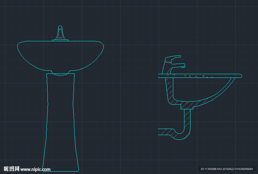 水管洁具 cad