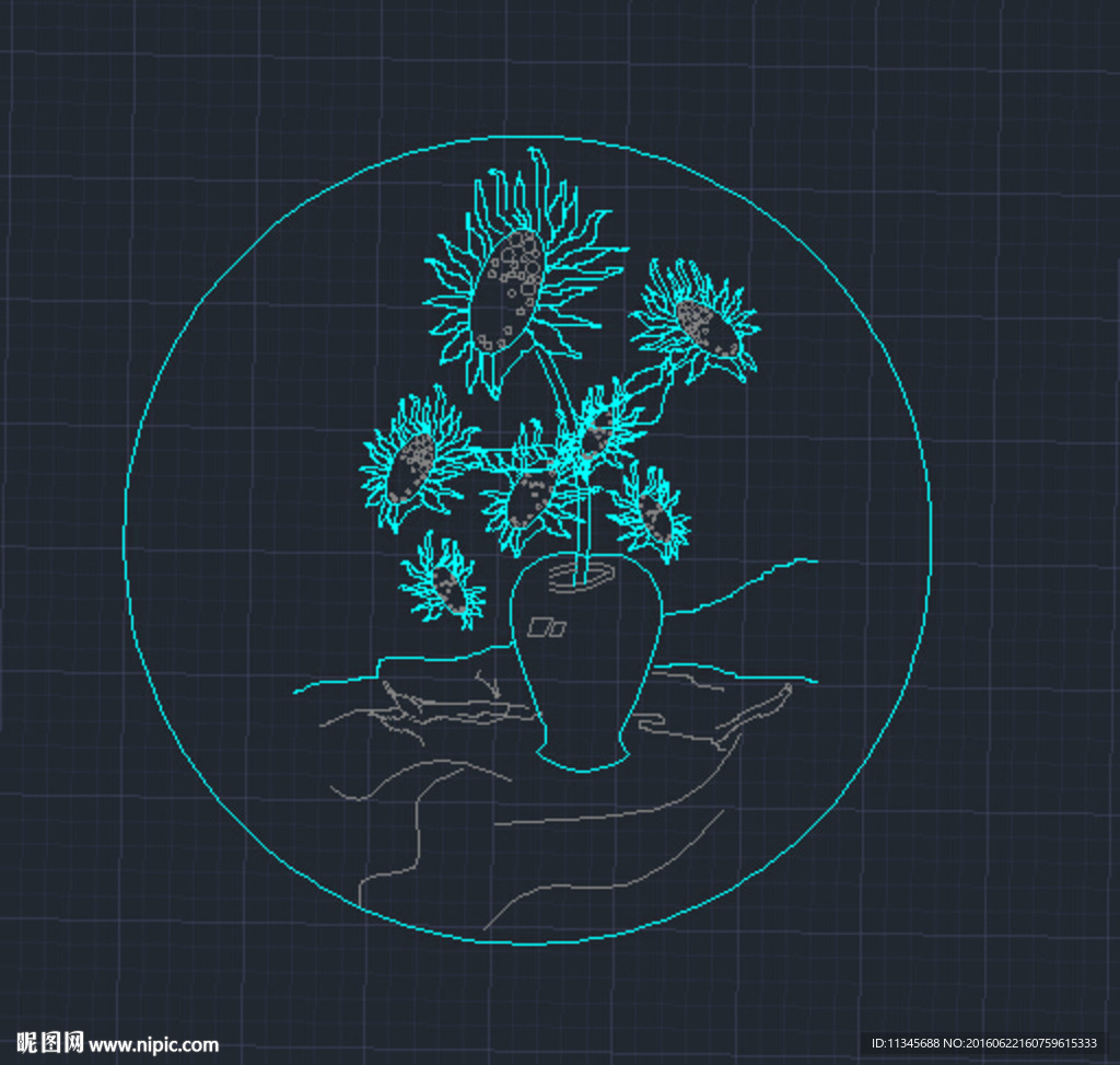 向日葵CAD 装饰画