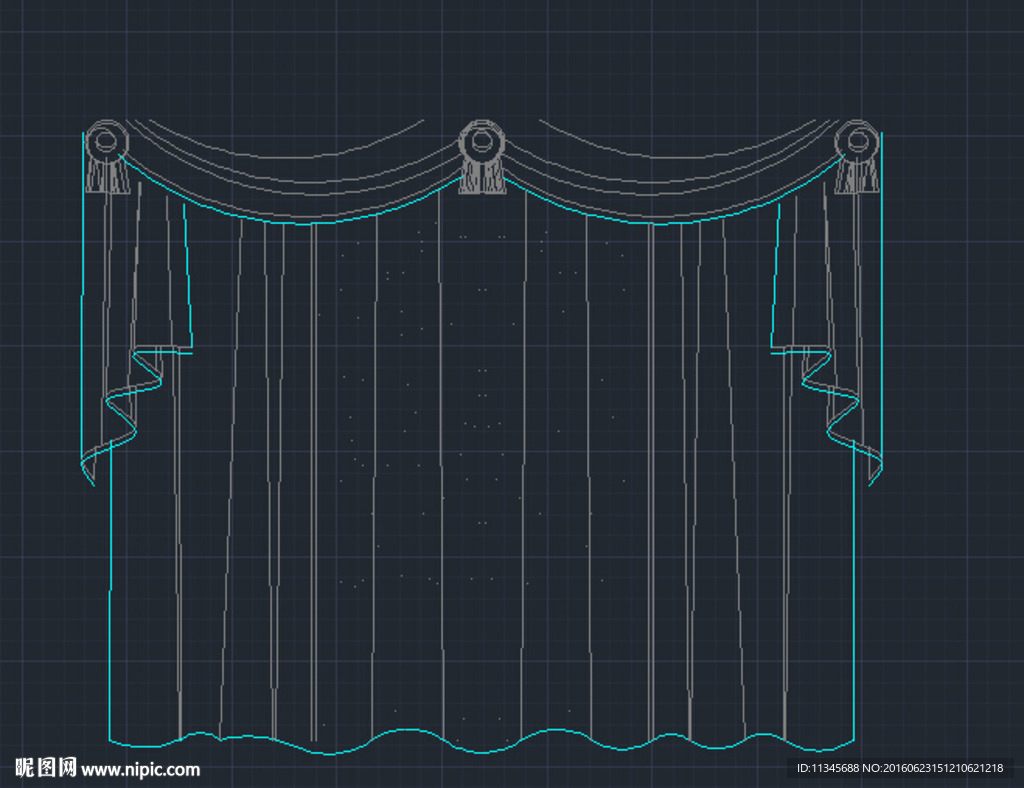 窗帘 cad