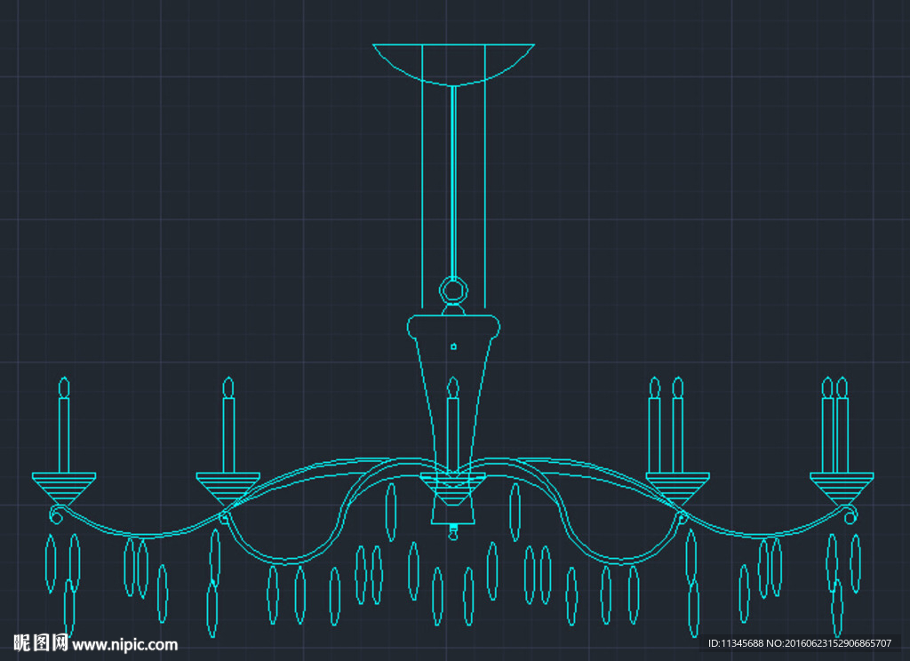 水晶灯 CAD
