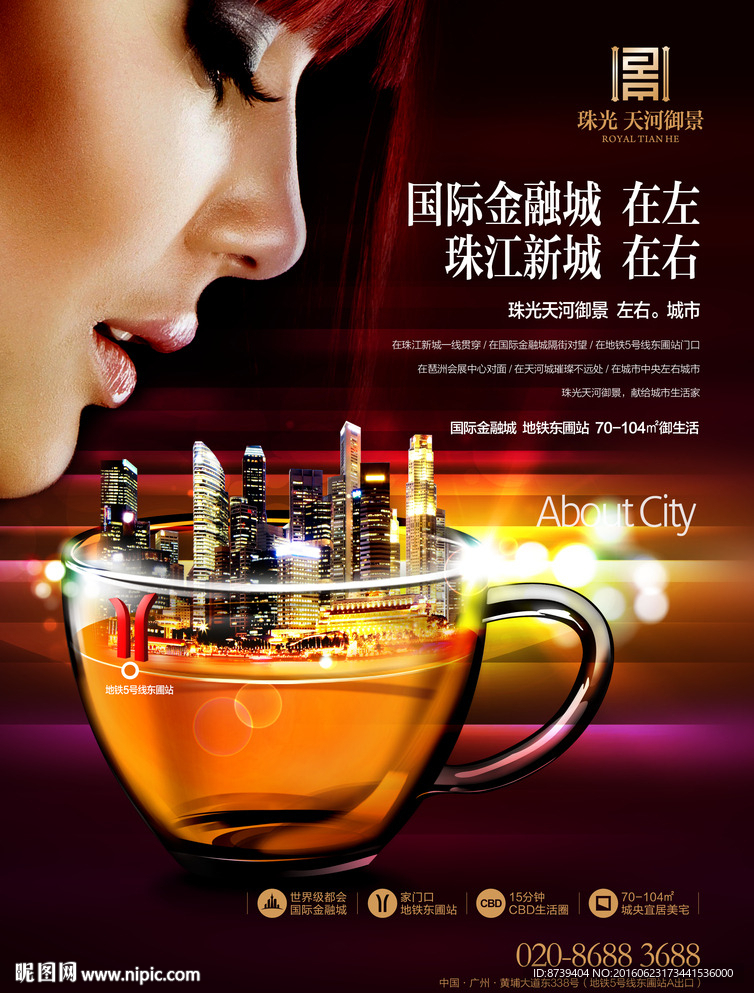 咖啡杯与城市
