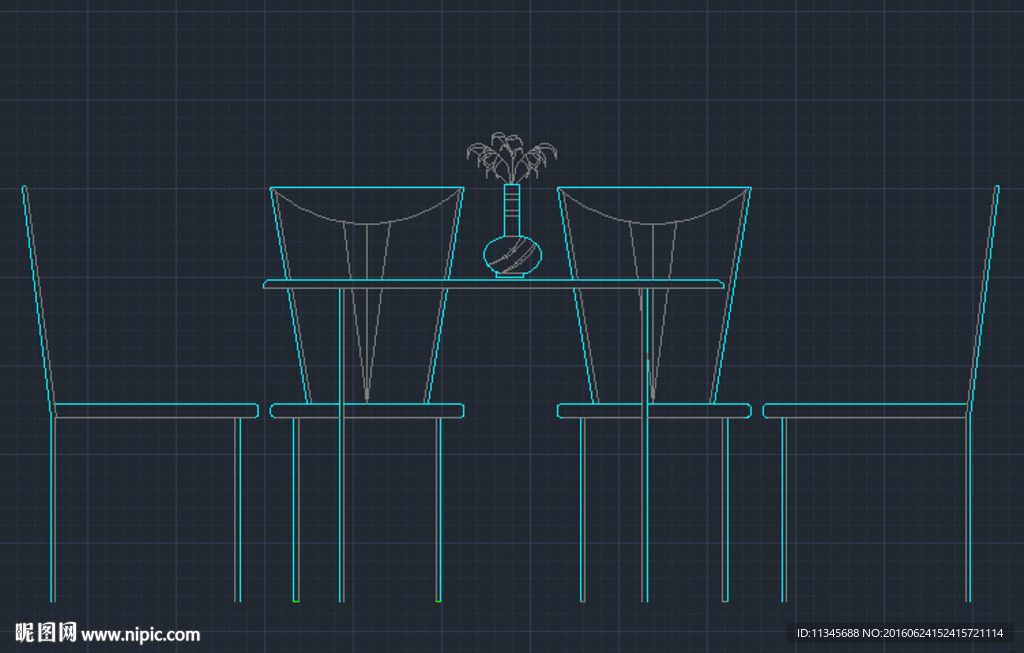 椅子 桌子cad