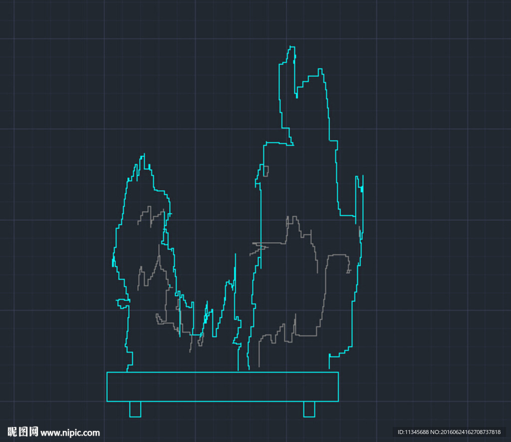 假山 cad