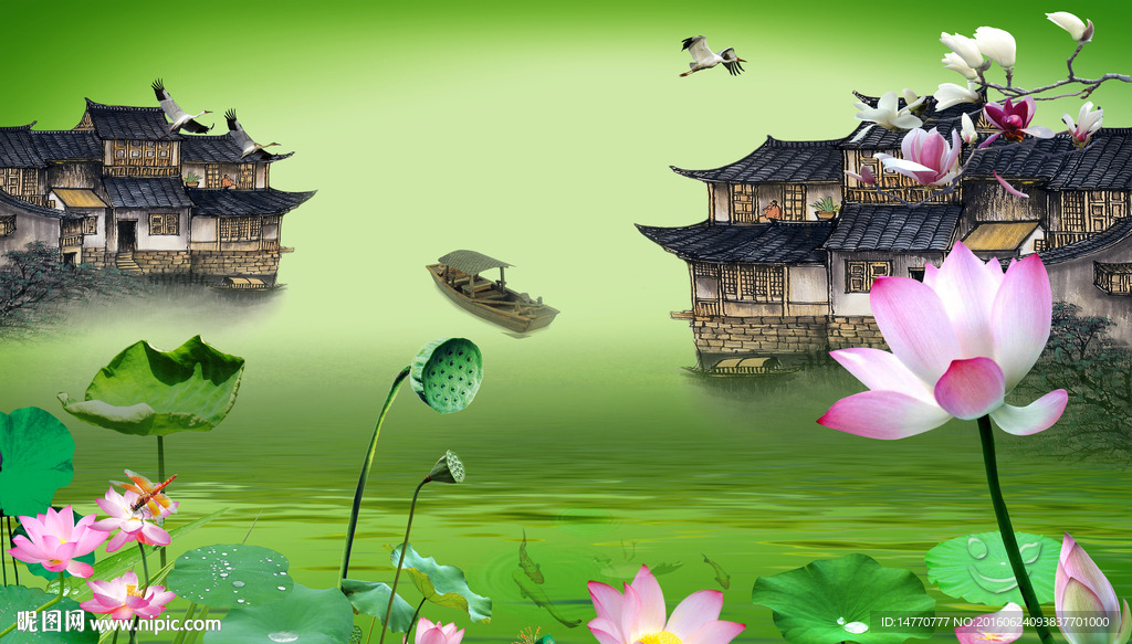 荷花江南
