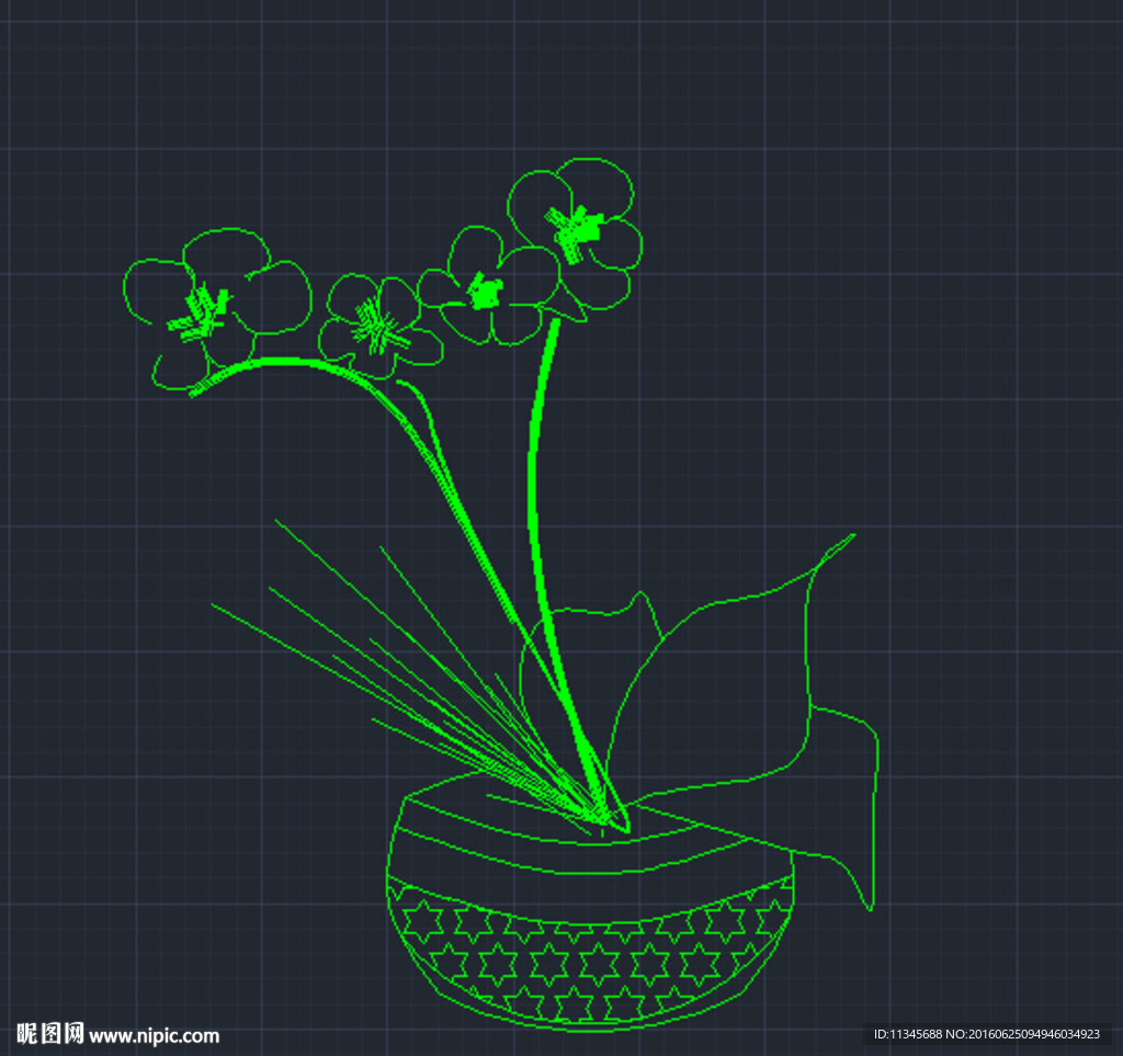 花盆 cad
