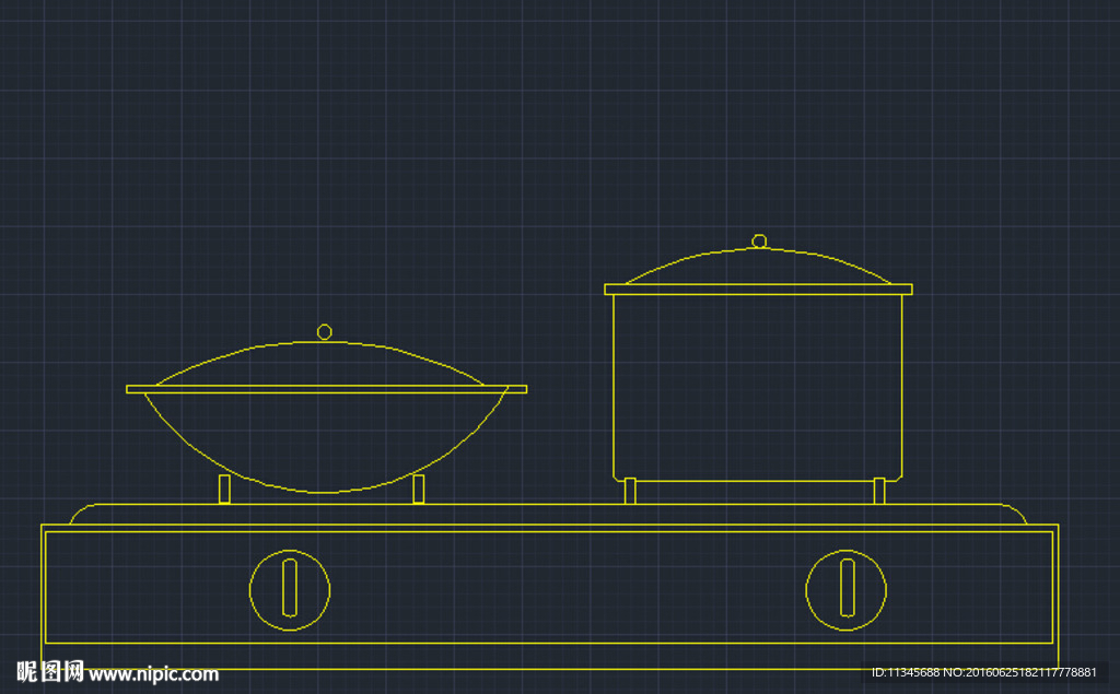 电磁炉 电饭锅 CAD
