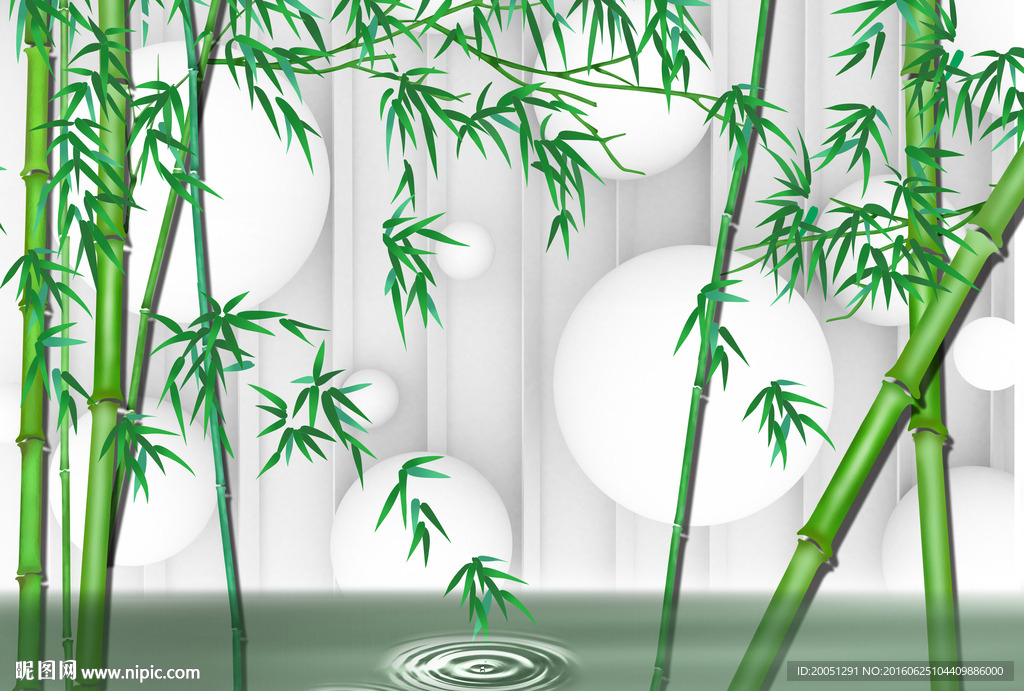 3d背景墙竹子