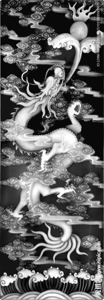 山水人物风景浮雕灰度图精雕