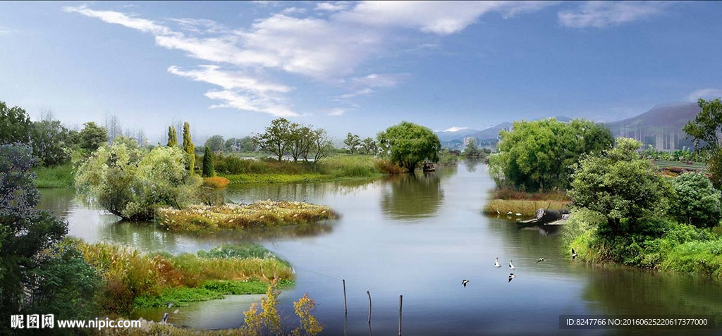 湿地公园娄伟小灌木景观效果图