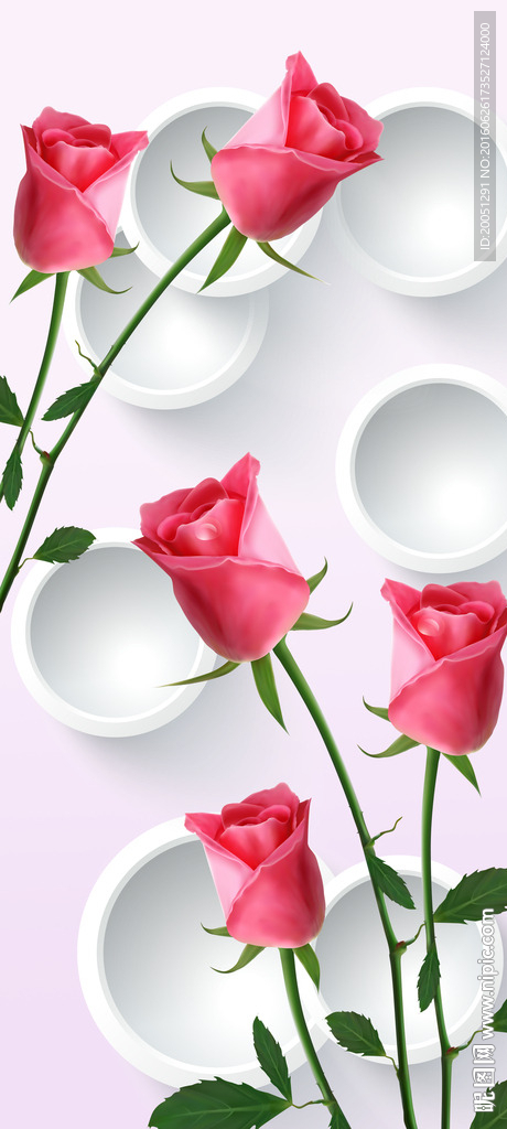 3d花朵玄关