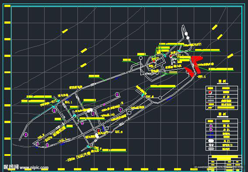 新余市马洪联煤矿采掘工程平面图
