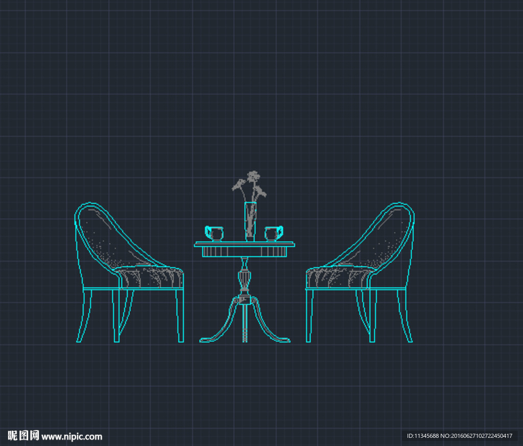 会所椅子 茶台 CAD