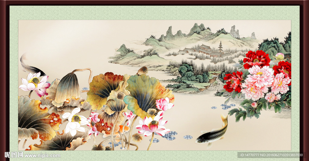 国画牡丹
