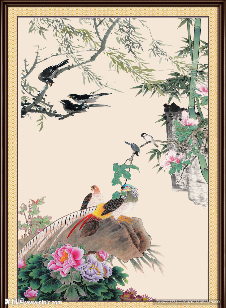 花鸟竹子
