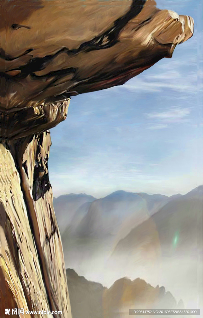 攀登山峰超清晰创意海报