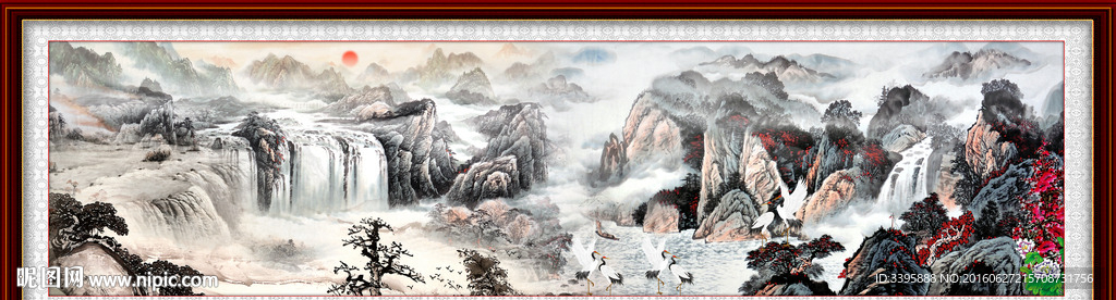 中堂画 长卷国画