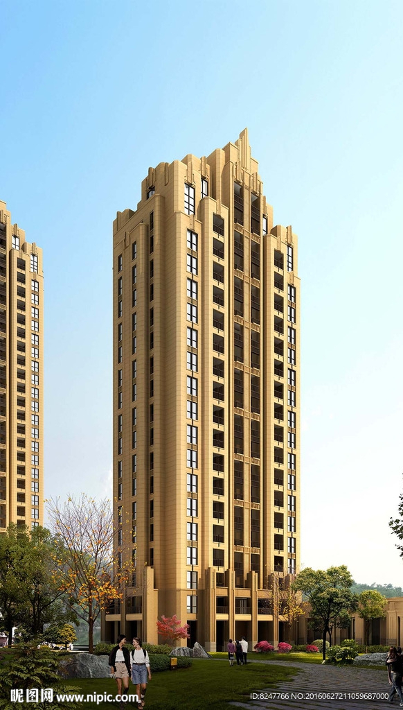 高档小区建筑效果图