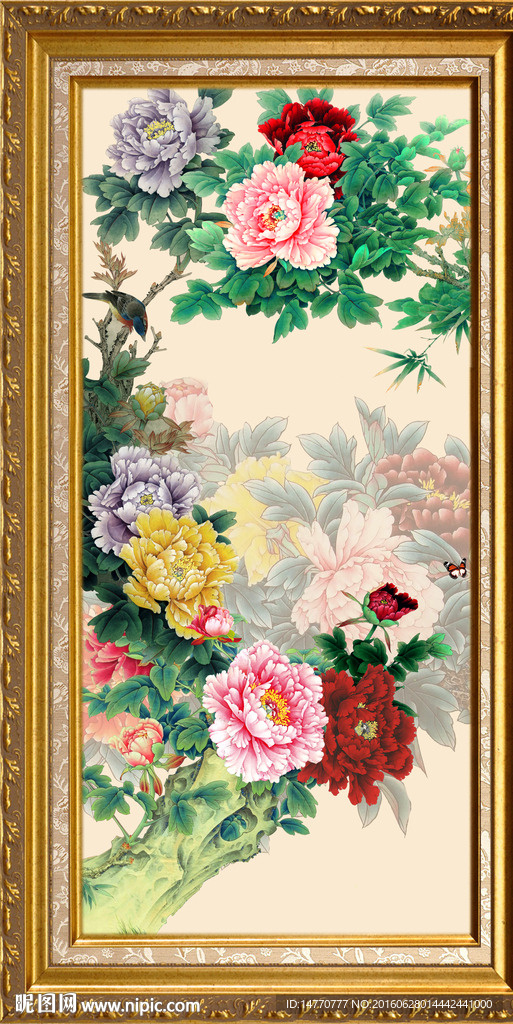 牡丹装饰画