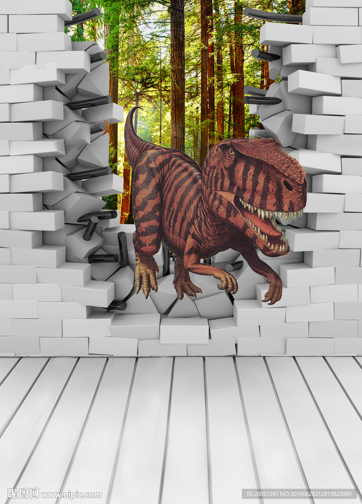 3d恐龙玄关
