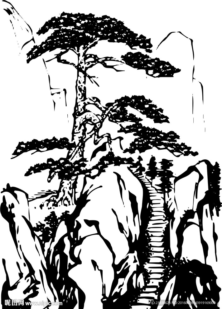 古典风情 松树