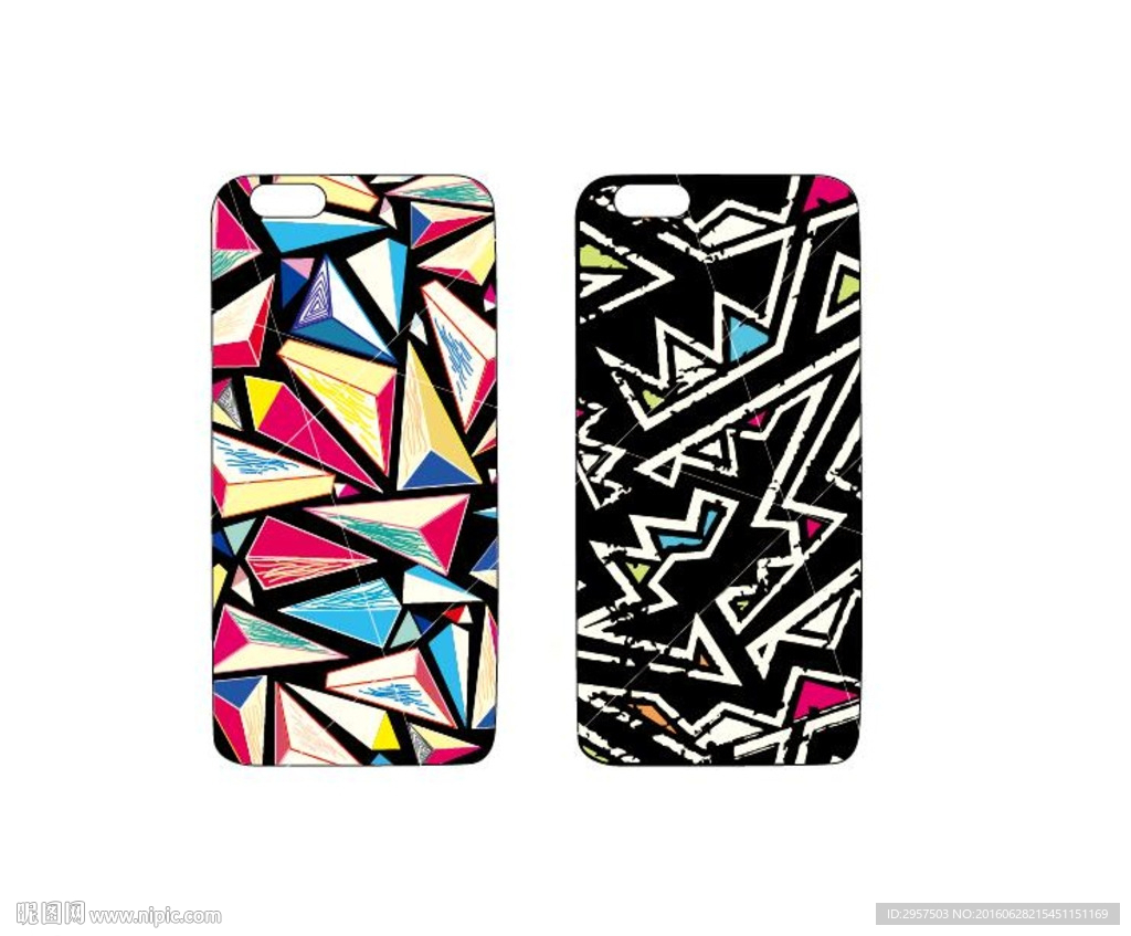 彩色手绘涂鸦手机壳