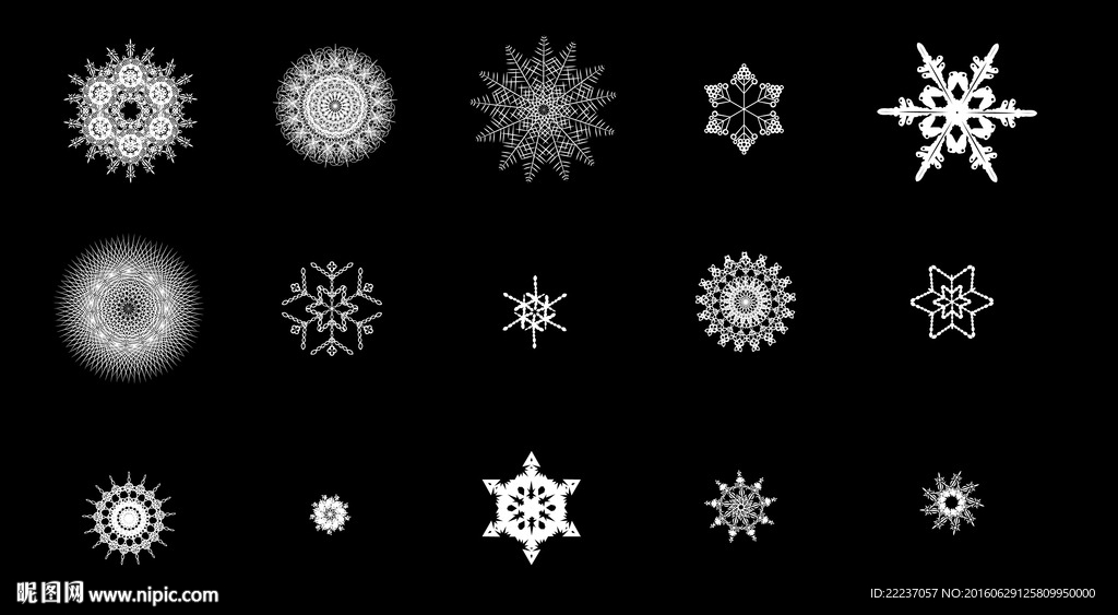 高清雪花形状