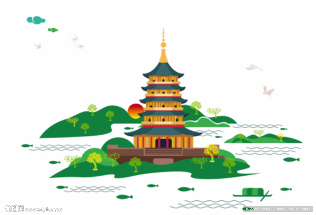 西湖美景 雷峰塔