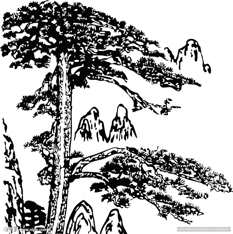 古典风情 松树