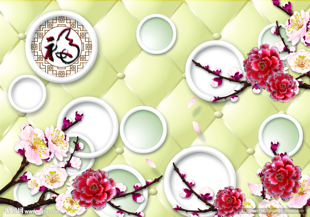 大型花朵背景墙