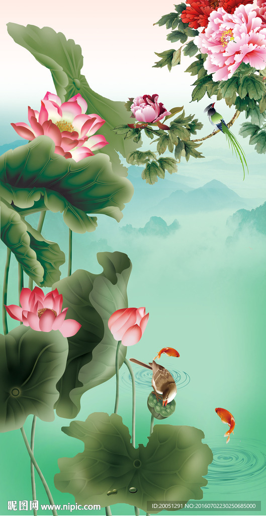 荷花玄关