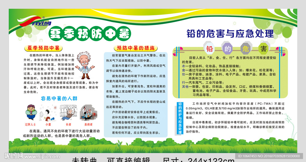 防暑展板
