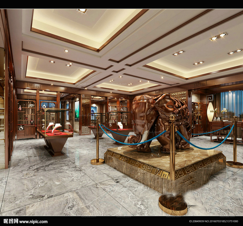 中式展馆店铺