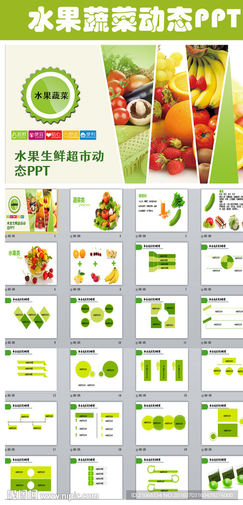 水果生鲜蔬菜超市连锁销售PPT