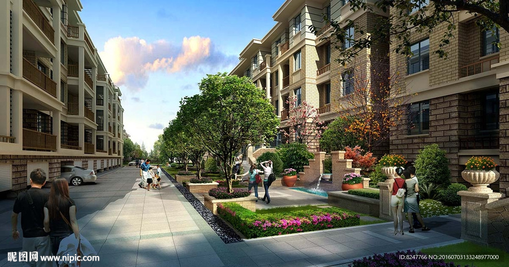 公园景观规划建筑效果图