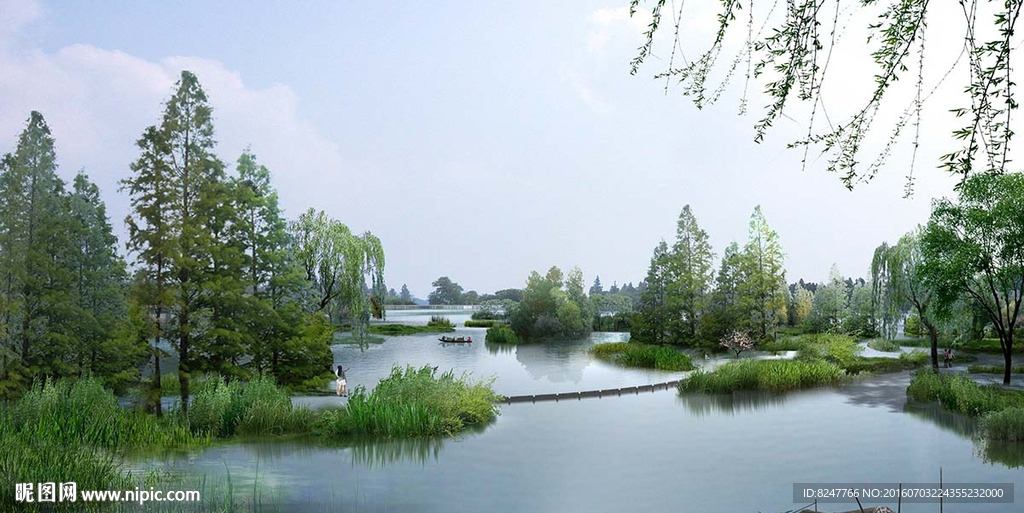 湿地公园规划景观效果图