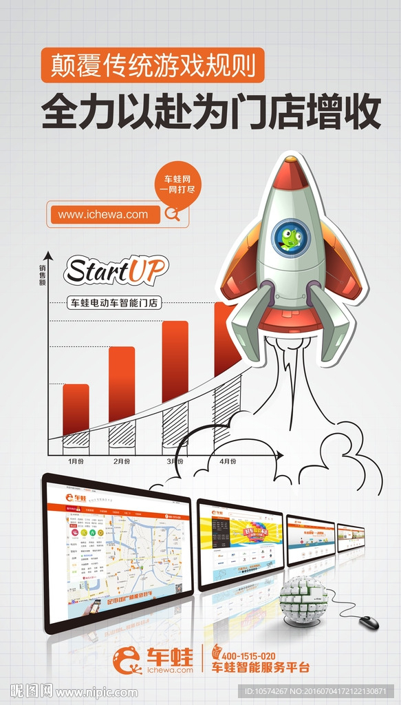 电动车智能服务平台招商海报