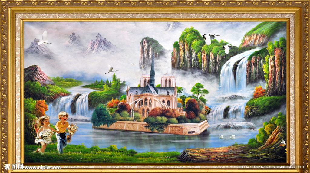 山水油画