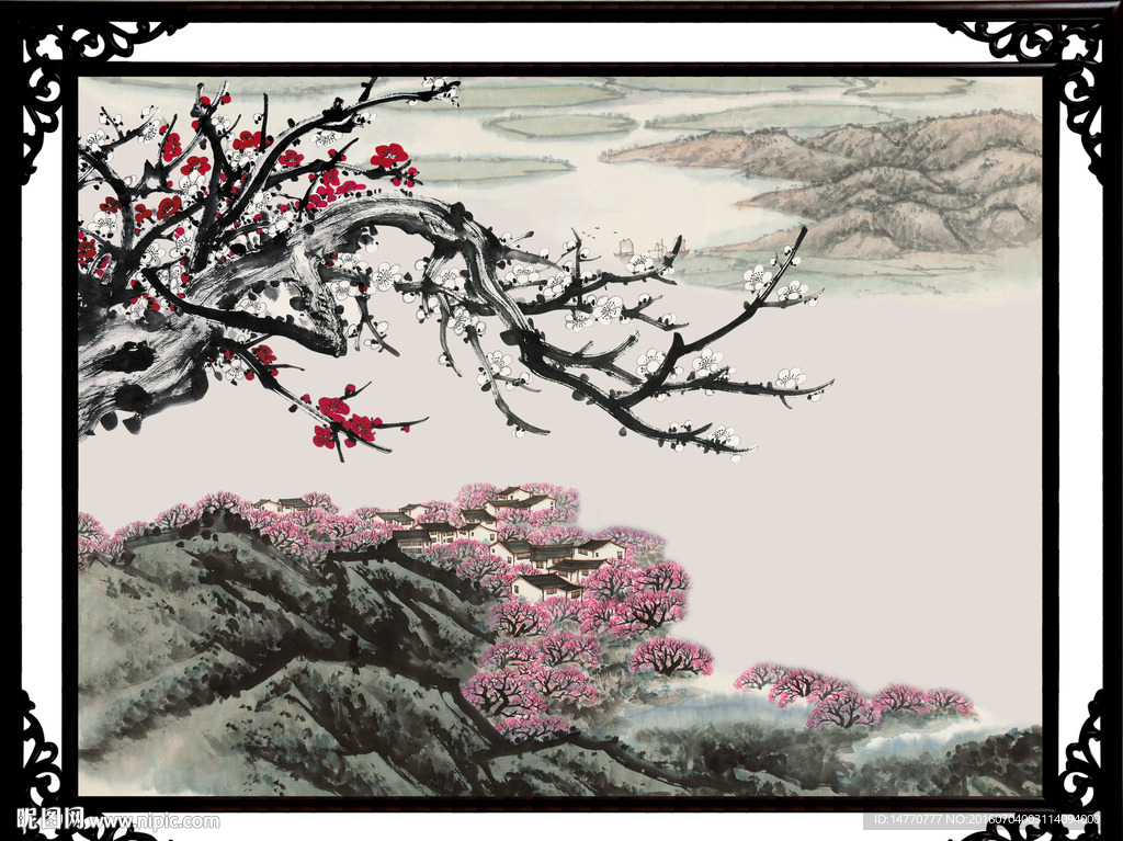国画梅花