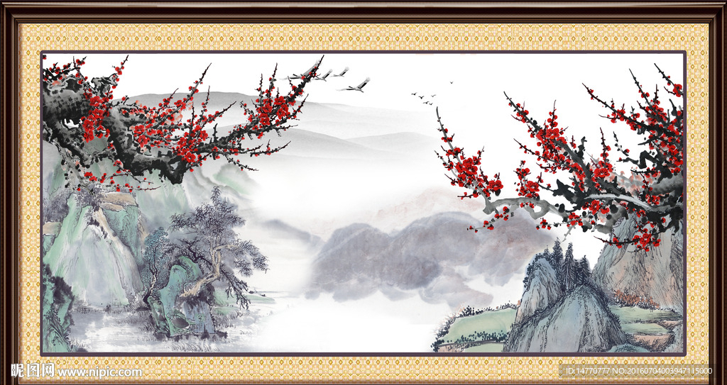 国画梅花