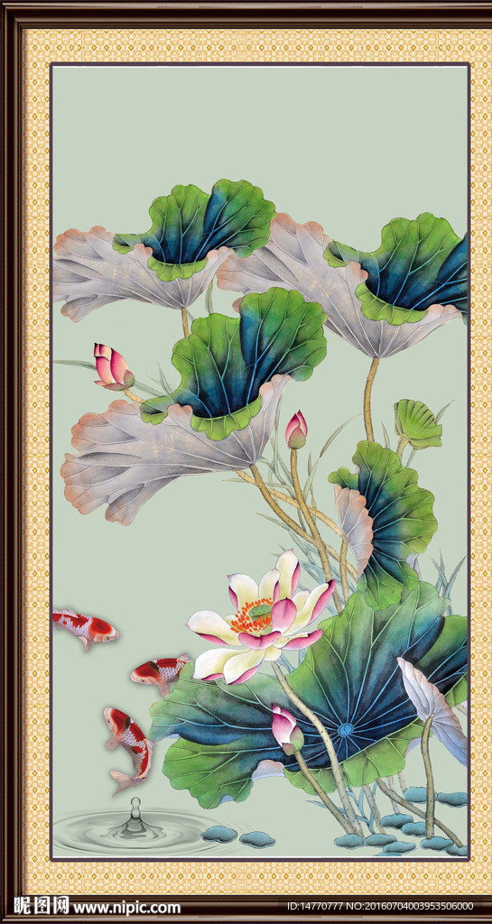 荷花装饰画