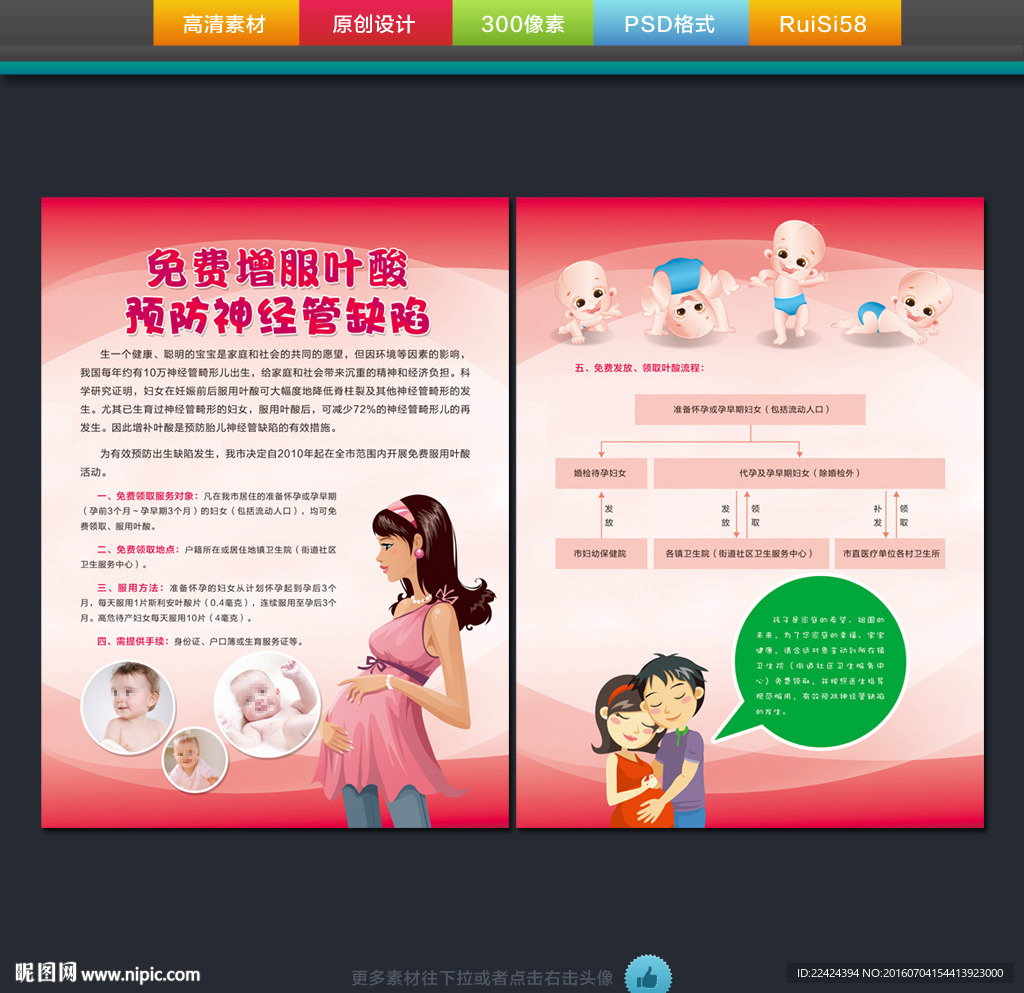 叶酸宣传单页