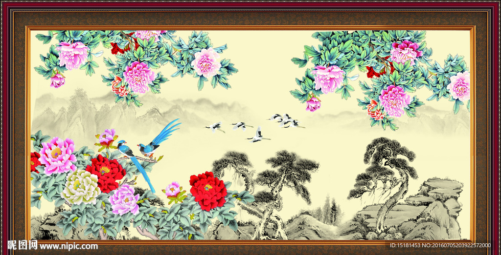 国画牡丹
