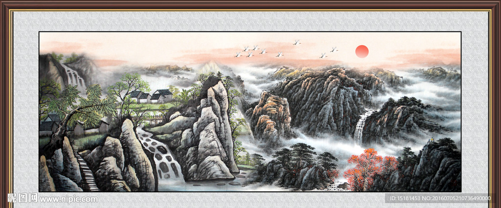 旭日东升 江山