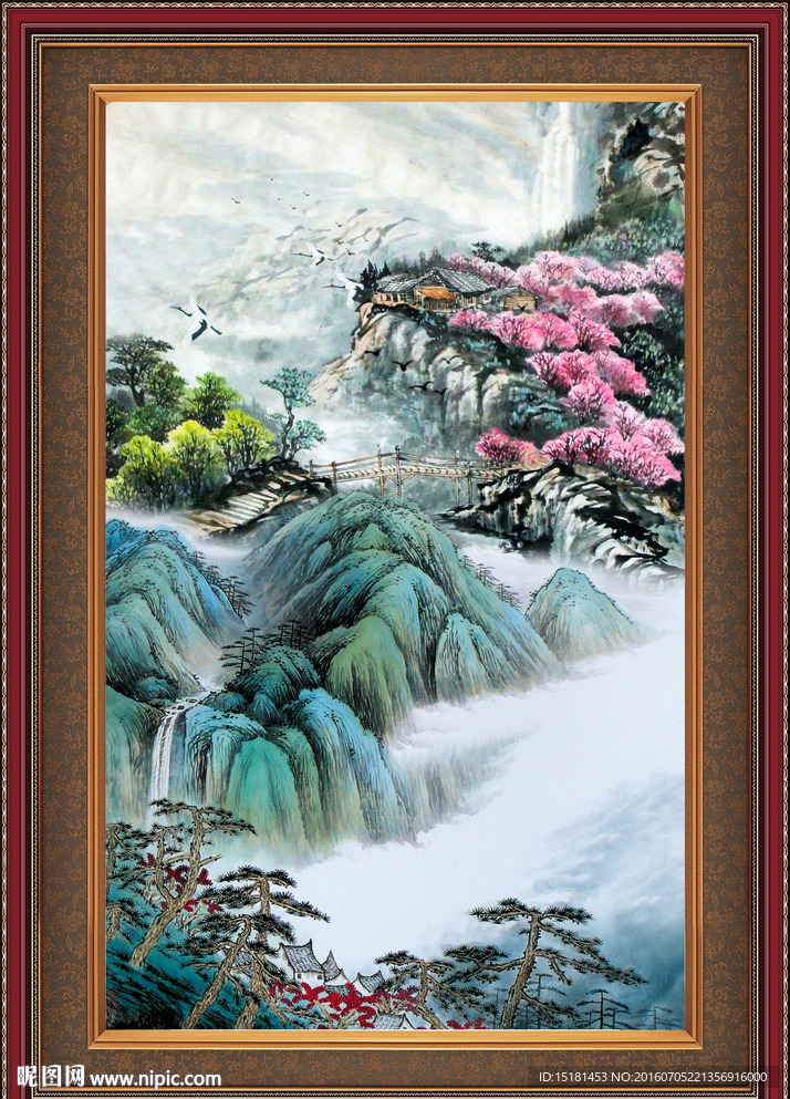 竖幅国画