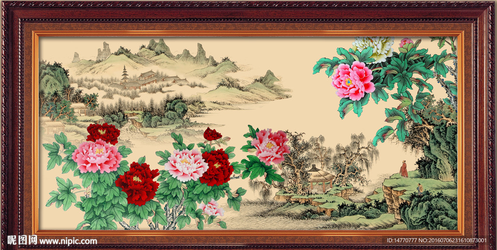 国画牡丹